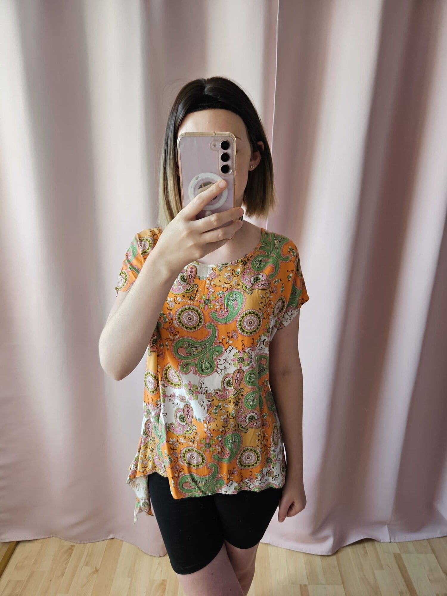 Bluzka ze wzorem paisley XXL